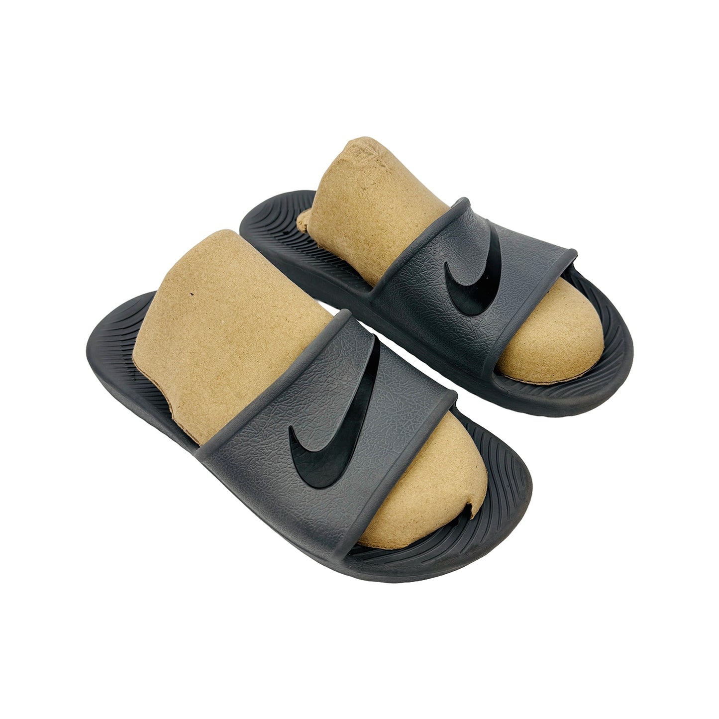 Right Side image of Nike Men's Gray Kawa Slides