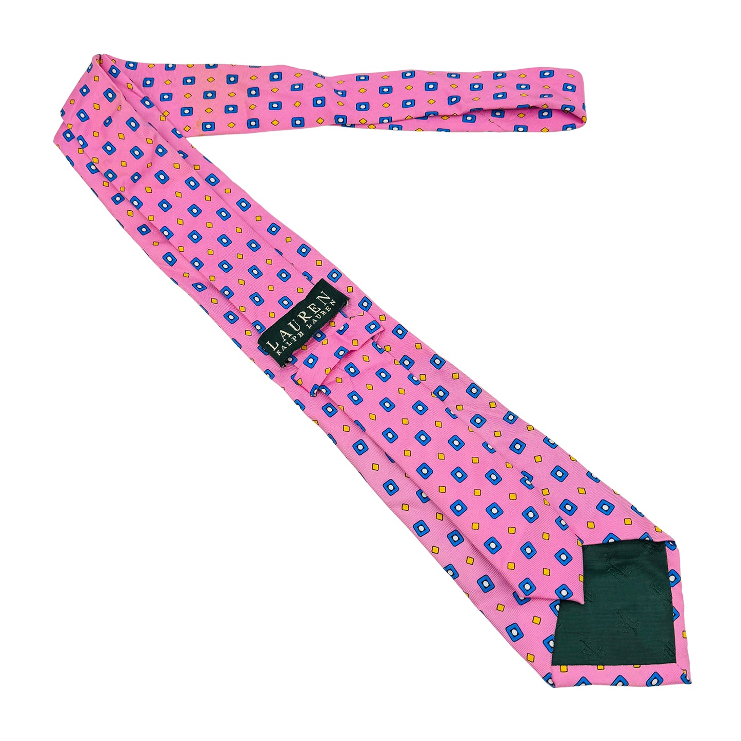 Ralph Lauren Pink 'Geometric Pattern' Tie (Size Regular)