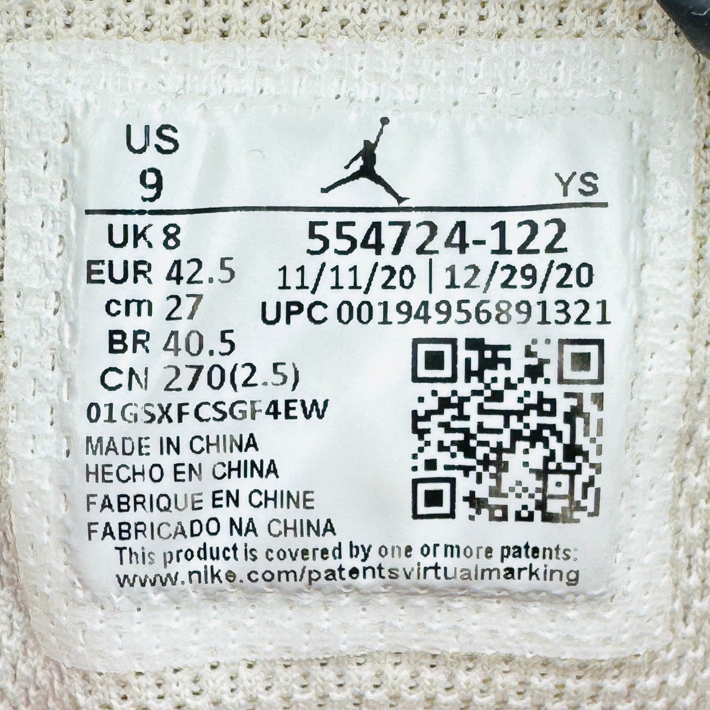 Nike Air Jordan 1 Mid 'Gym Red' Sneakers (Size 42.5) - 554724-122