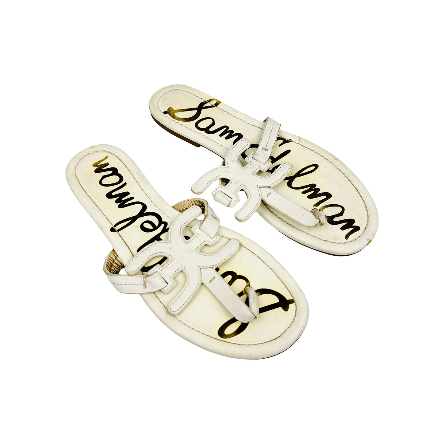 Sam Edelman White Carter Slippers (Size 39)