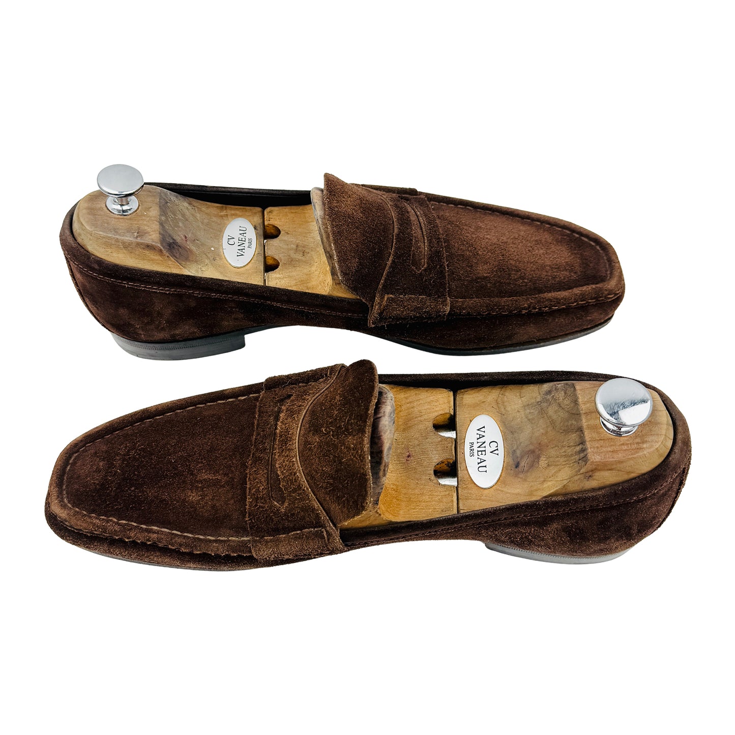 Prada Men's Brown Suede Penny Loafers (Size 44.5)