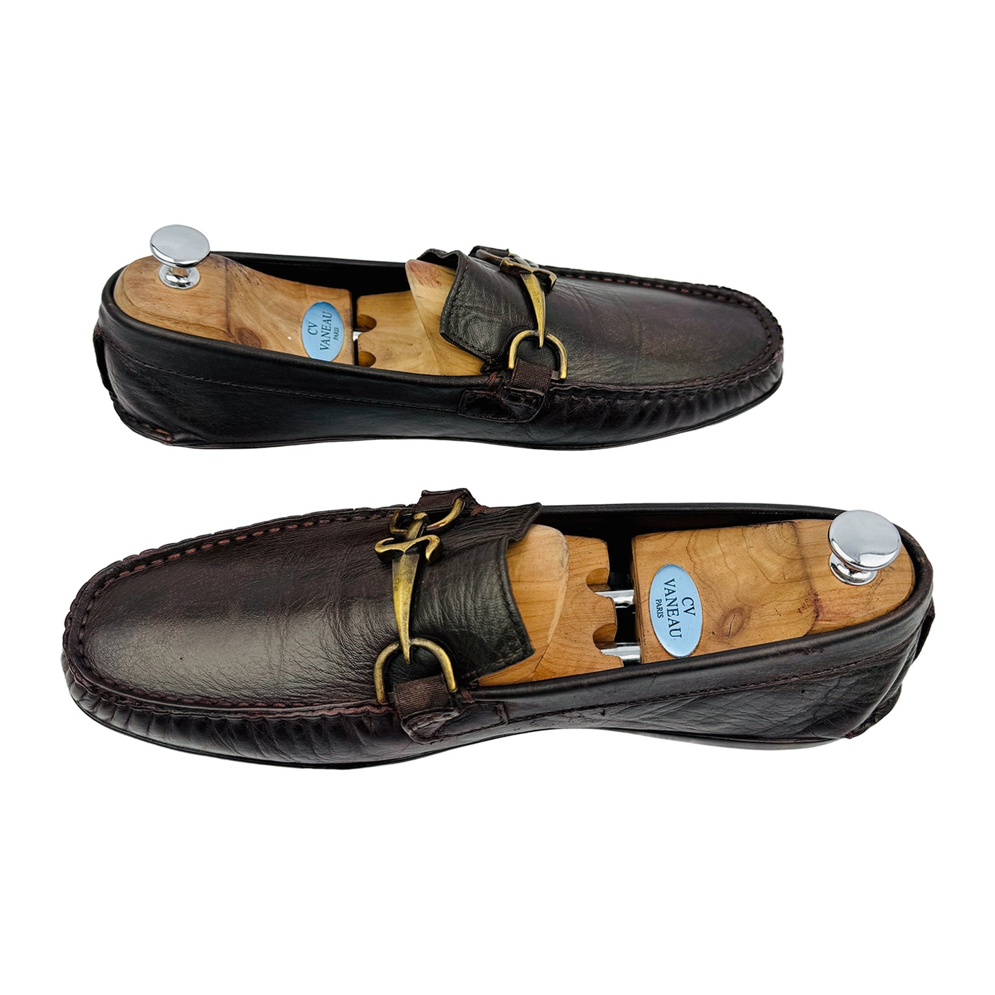 Cross image of Cesare Paciotti Men's Brown Leather Loafers (Size 44/44.5)