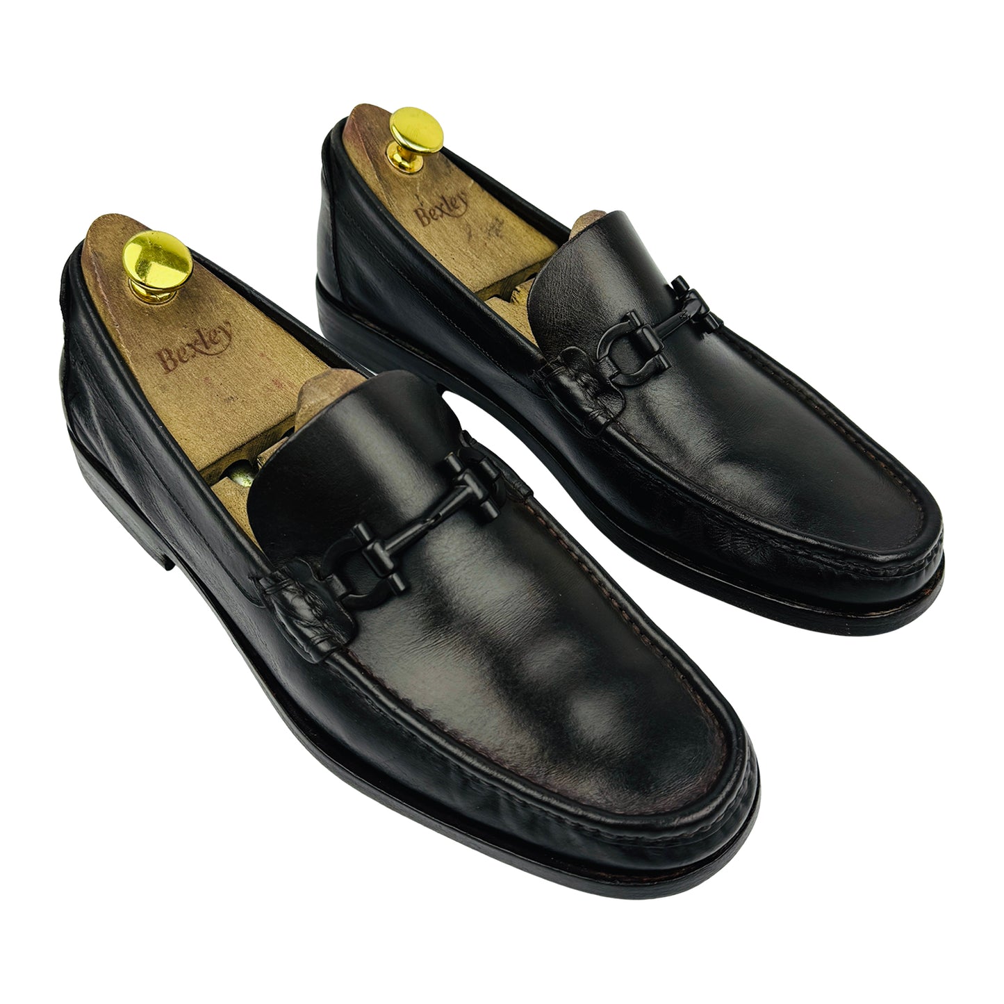 Salvatore Ferragamo Brown Gancini Bit Loafers (Size 43)