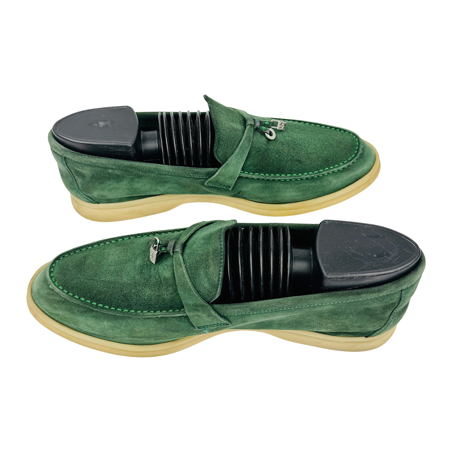 Loro Piana Summer Charms Walk 'Green' Loafers (Size 40)