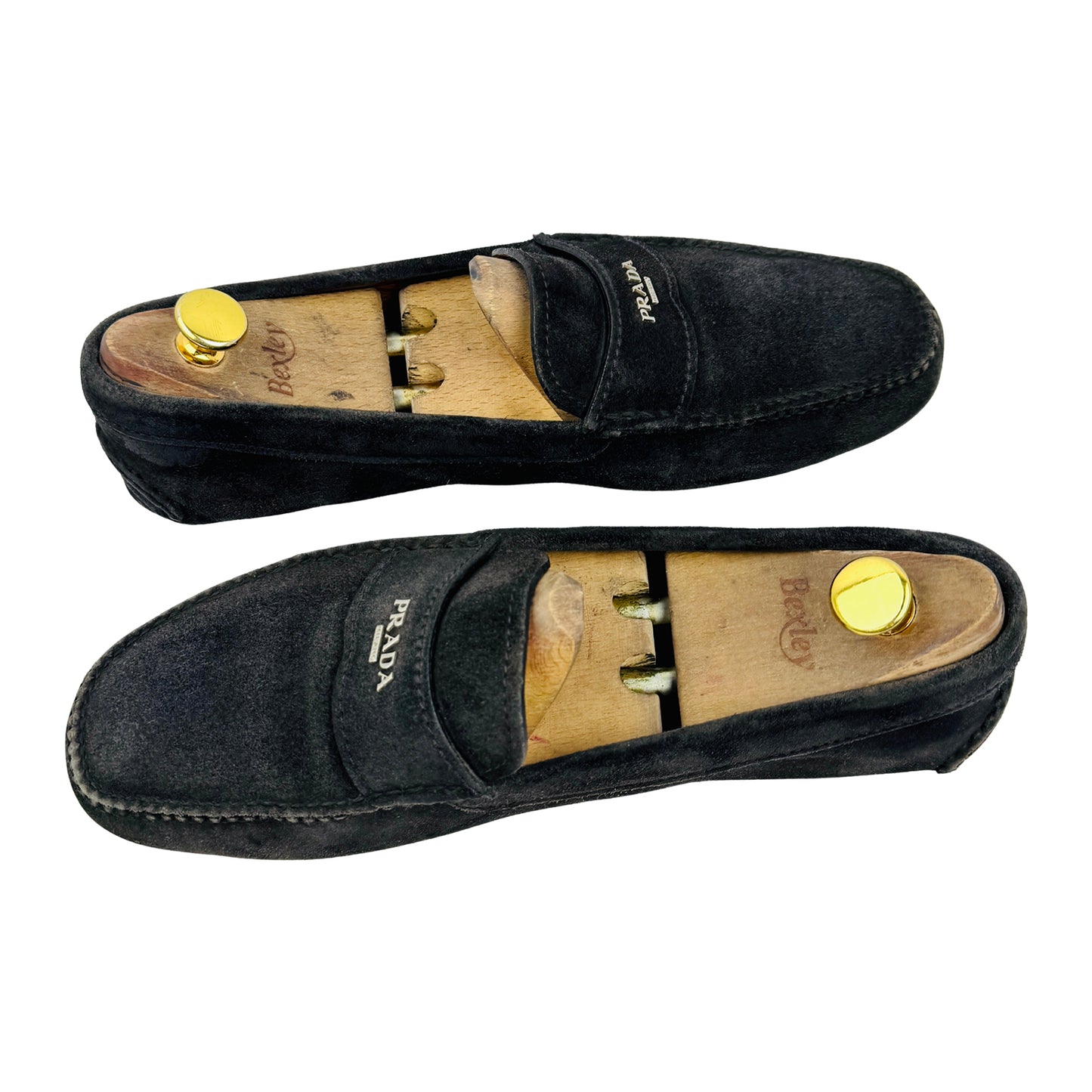 Prada Men's Black Suede Driving Loafers (Size 43.5)