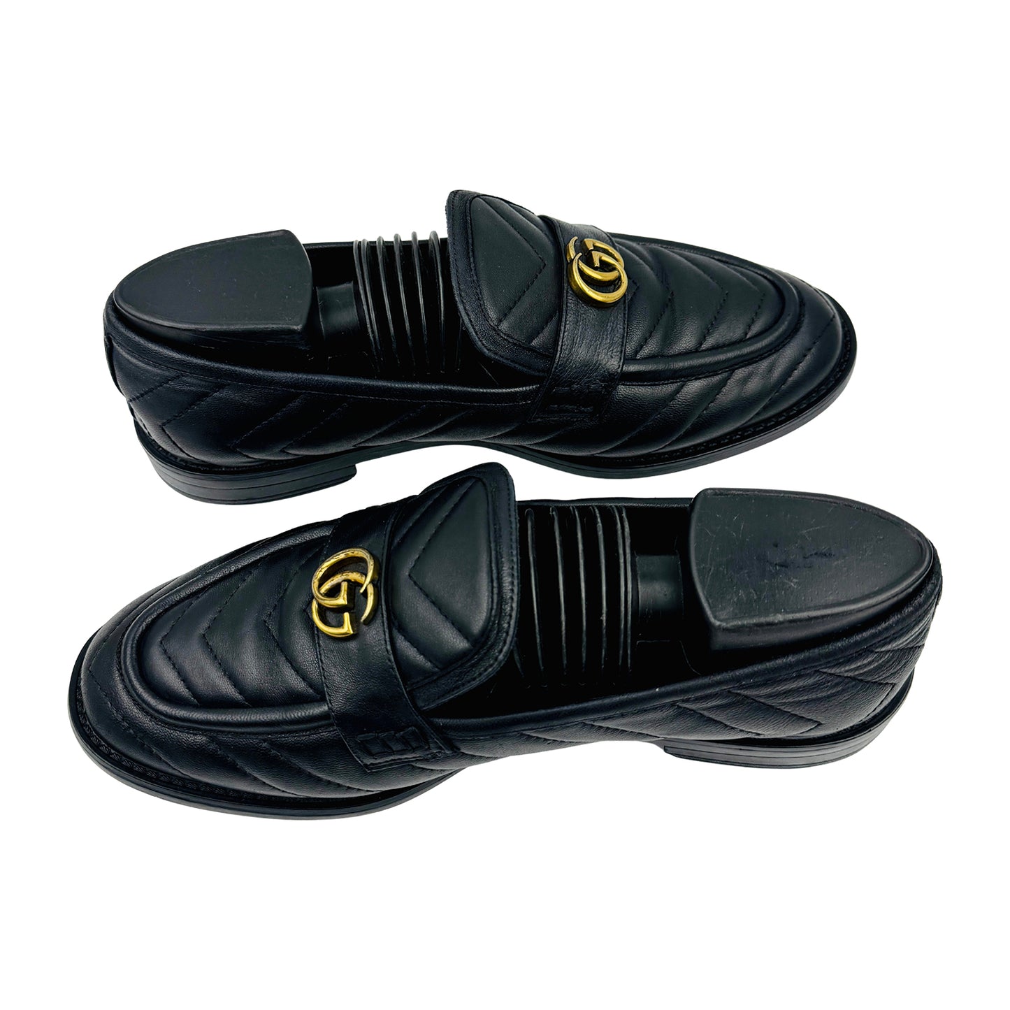 Gucci Double G Marmont Black Leather Loafers (Size 40)
