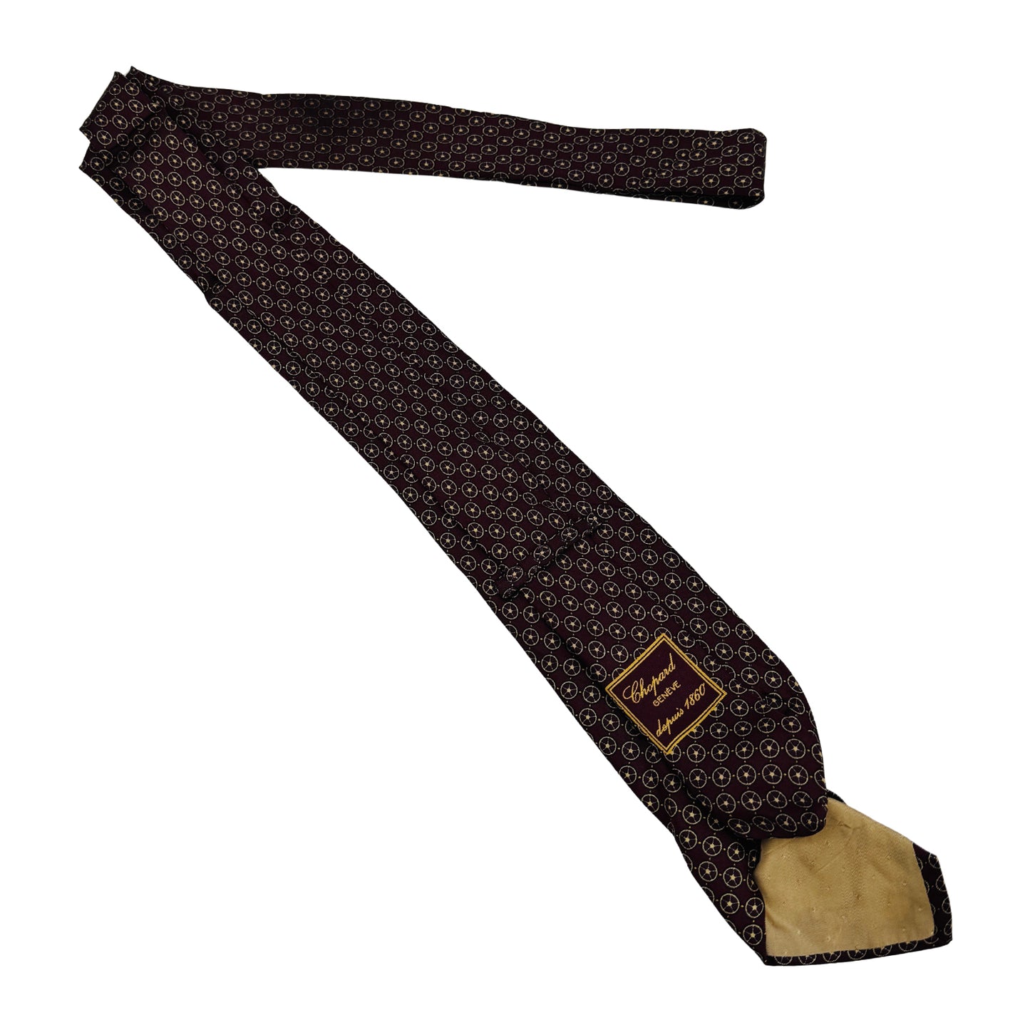 Chopard Burgundy 'Motifs' Tie (Size Slim Fit)