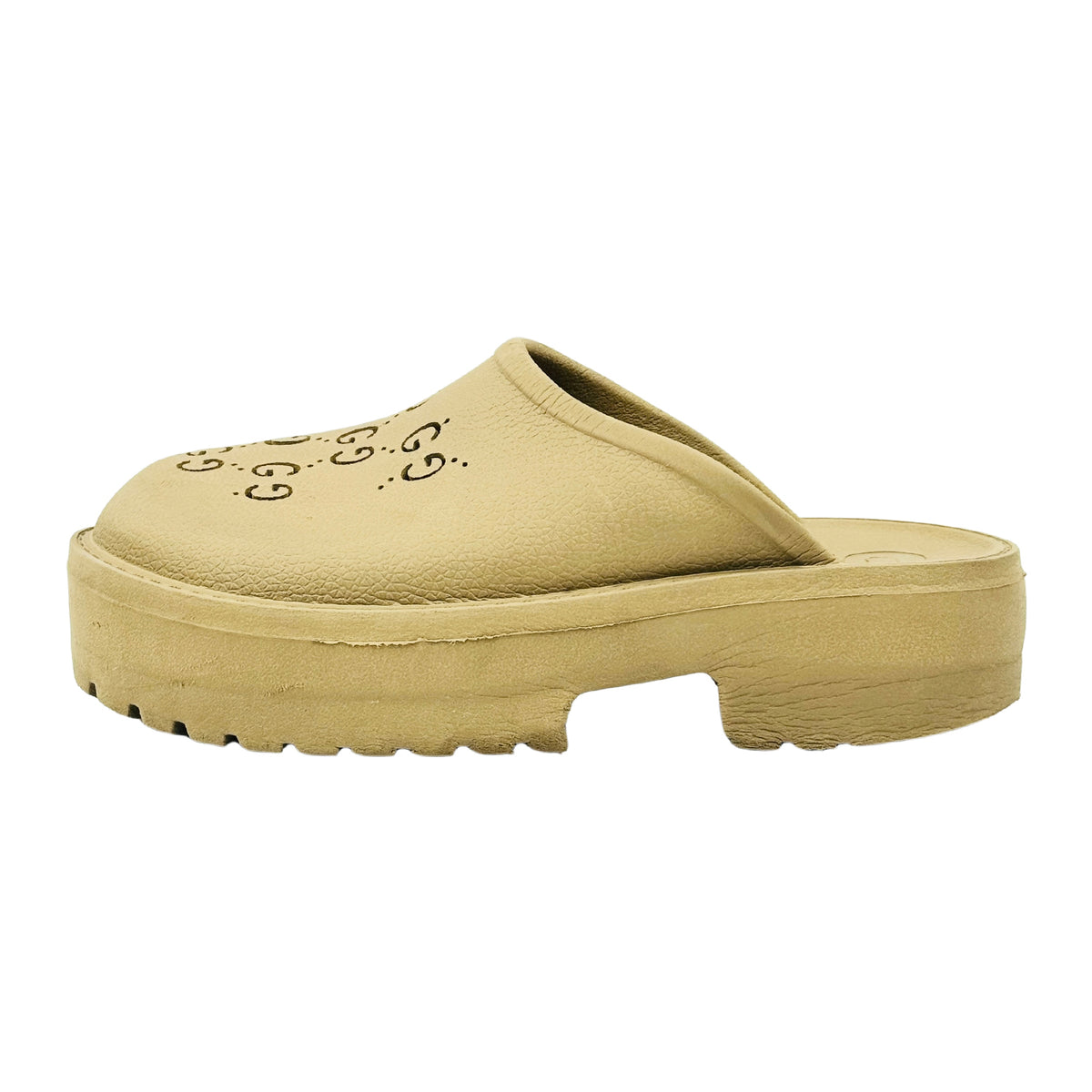 Gucci Platform Perforated G Slides (Size 39) - 663577 JFB00 9022