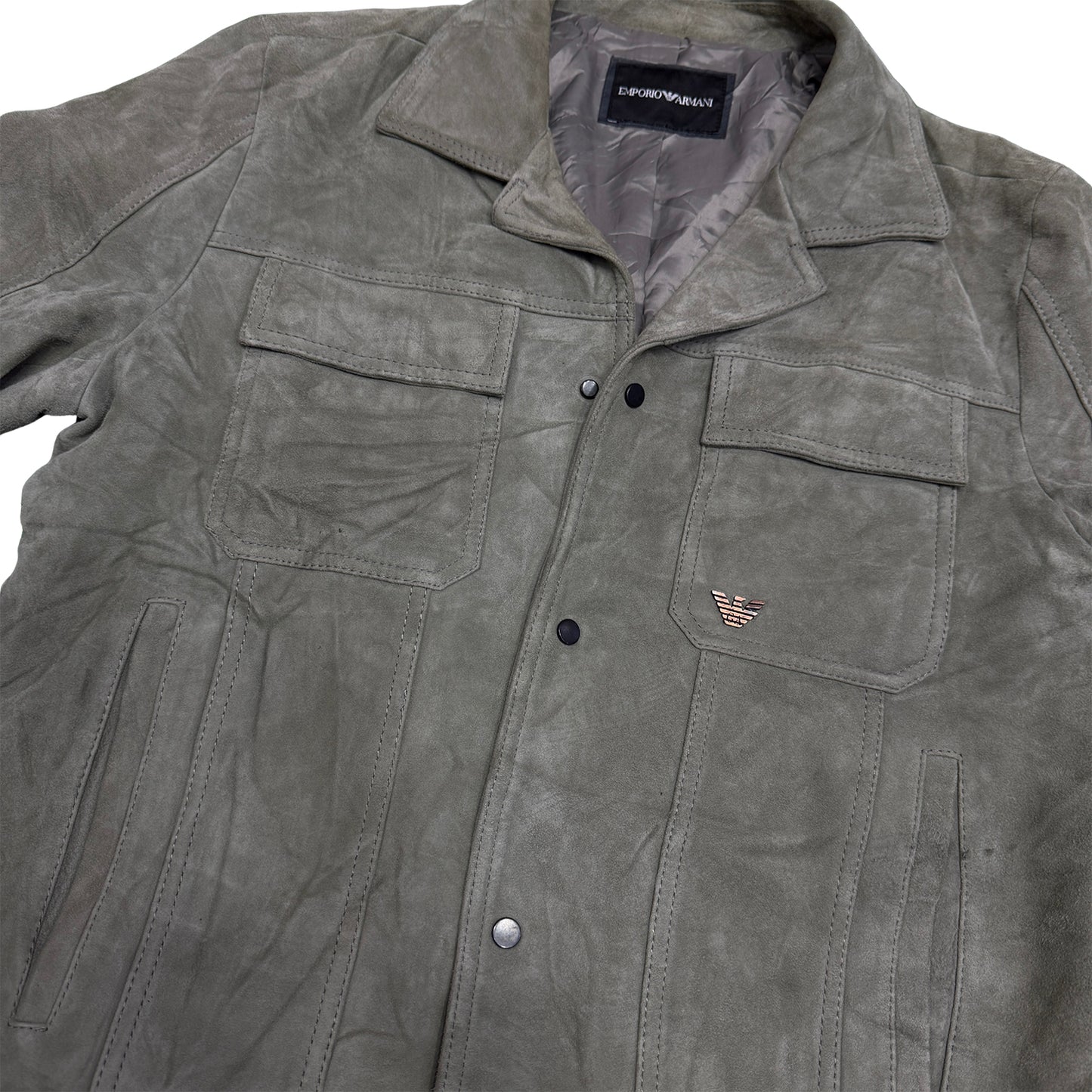 Emporio Armani Men's Suede Shirt Jacket (Size Medium)