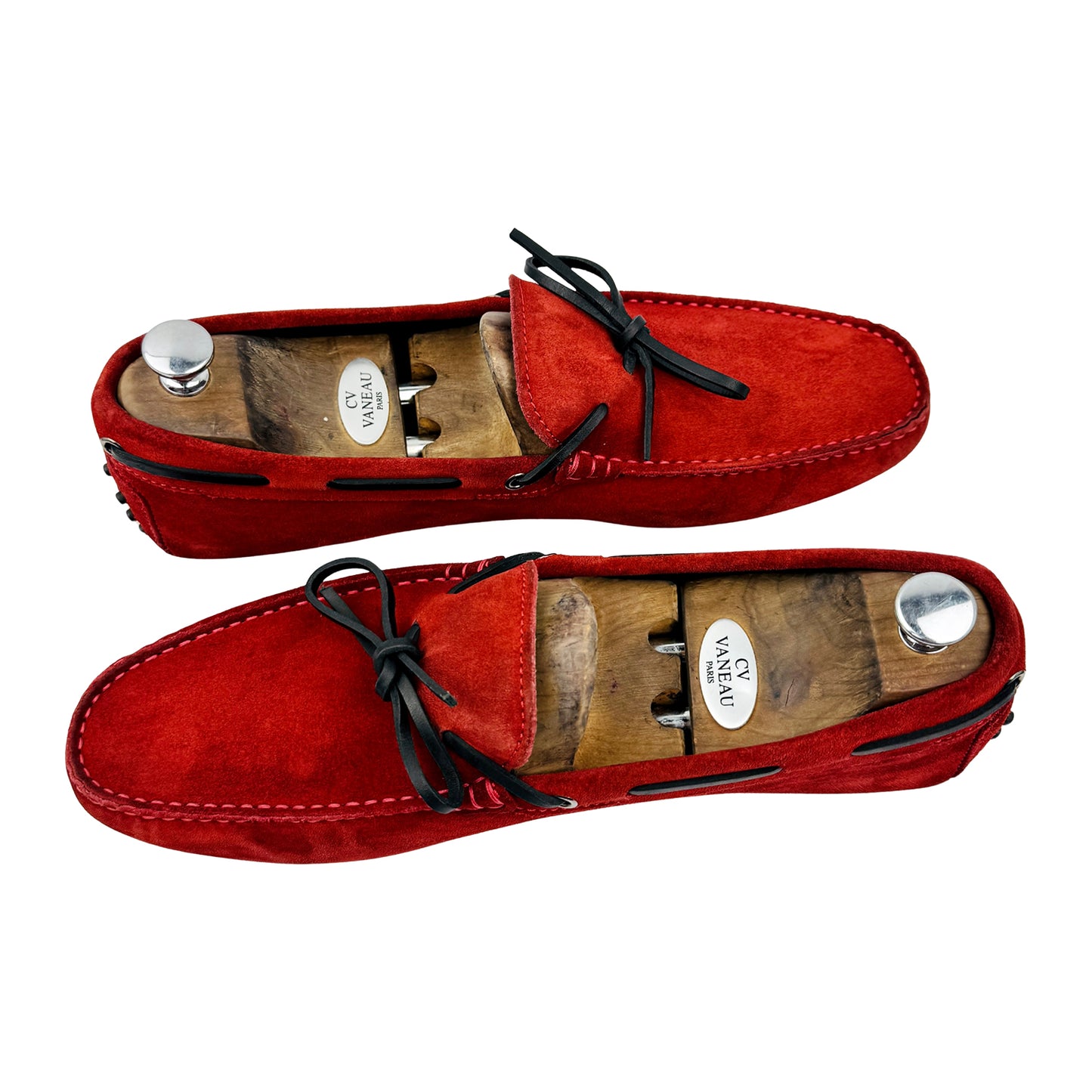 Tod's For Ferrari Red Suede Driving Loafers (Size 45)