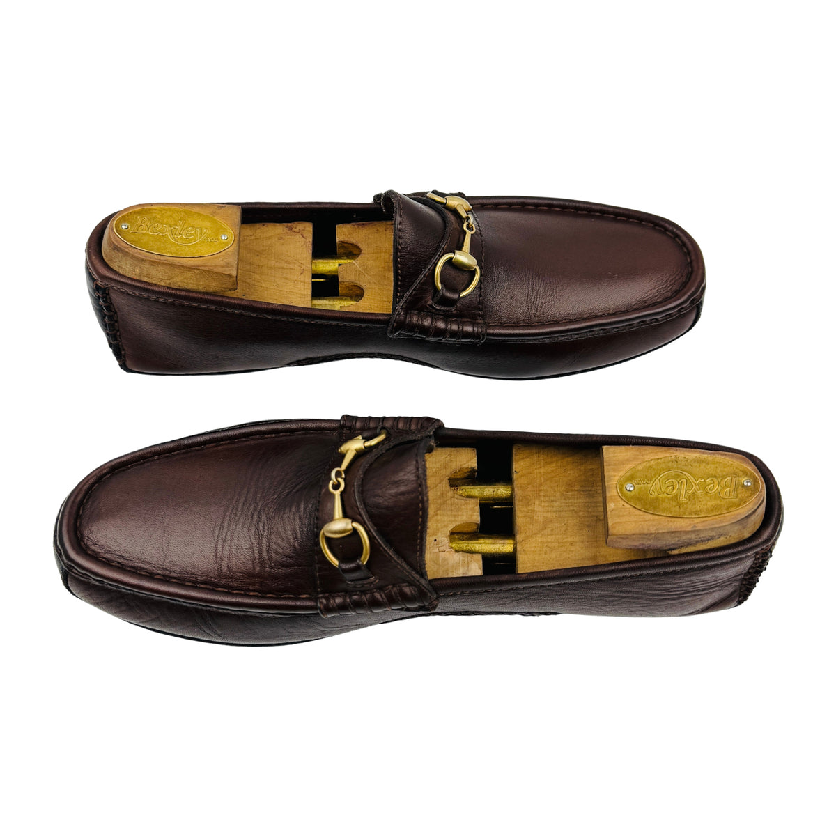 Gucci Dark Brown Leather Horsebit Driving Loafers (Size 39)