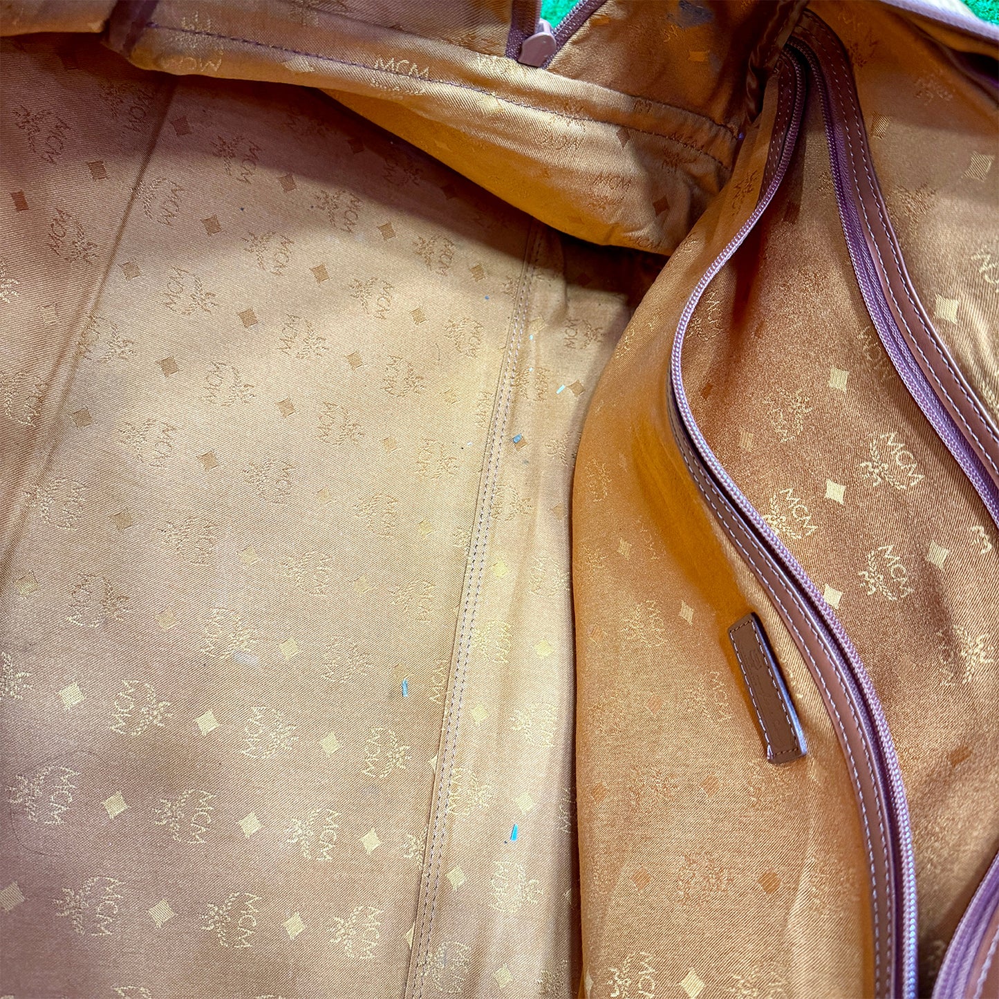 MCM Visetos 'Tan Brown' Duffel Bag
