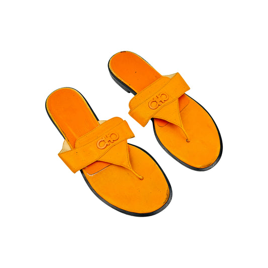 Salvatore Ferragamo Orange Flip Flops (Size 39)
