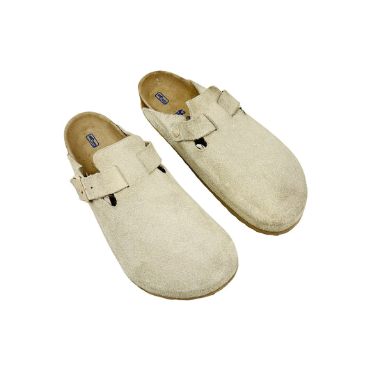 Birkenstock Boston Beige Suede Clogs (Size 42/42.5) - 0560771