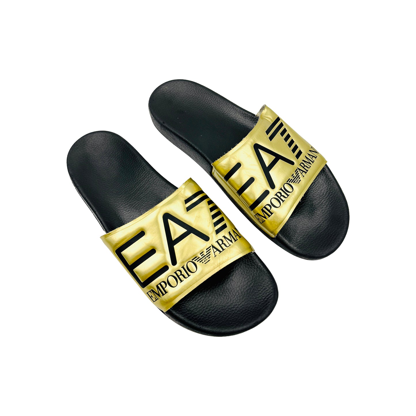 Emporio Armani EA7 'Black Gold' Slides (Size 44)