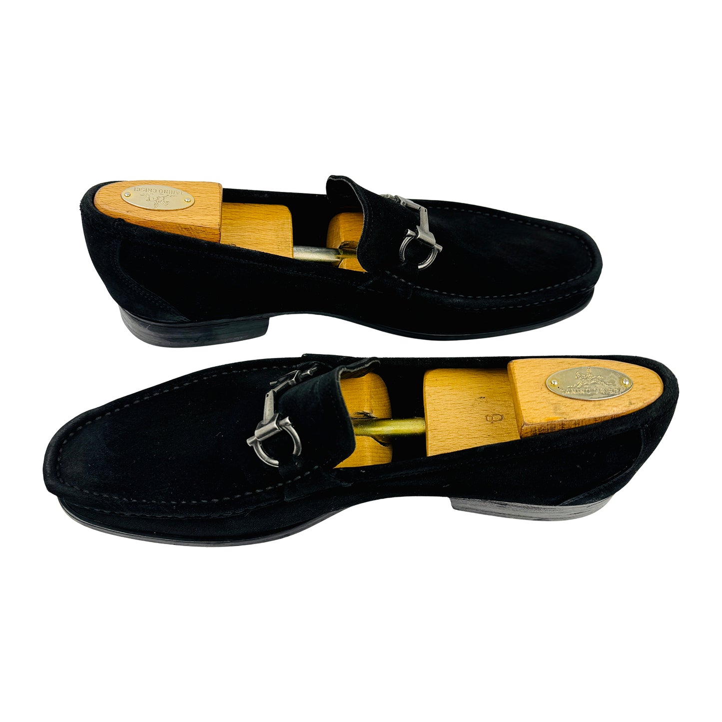 Salvatore Ferragamo Gancini Bit Suede Loafers (Size 45/45.5)
