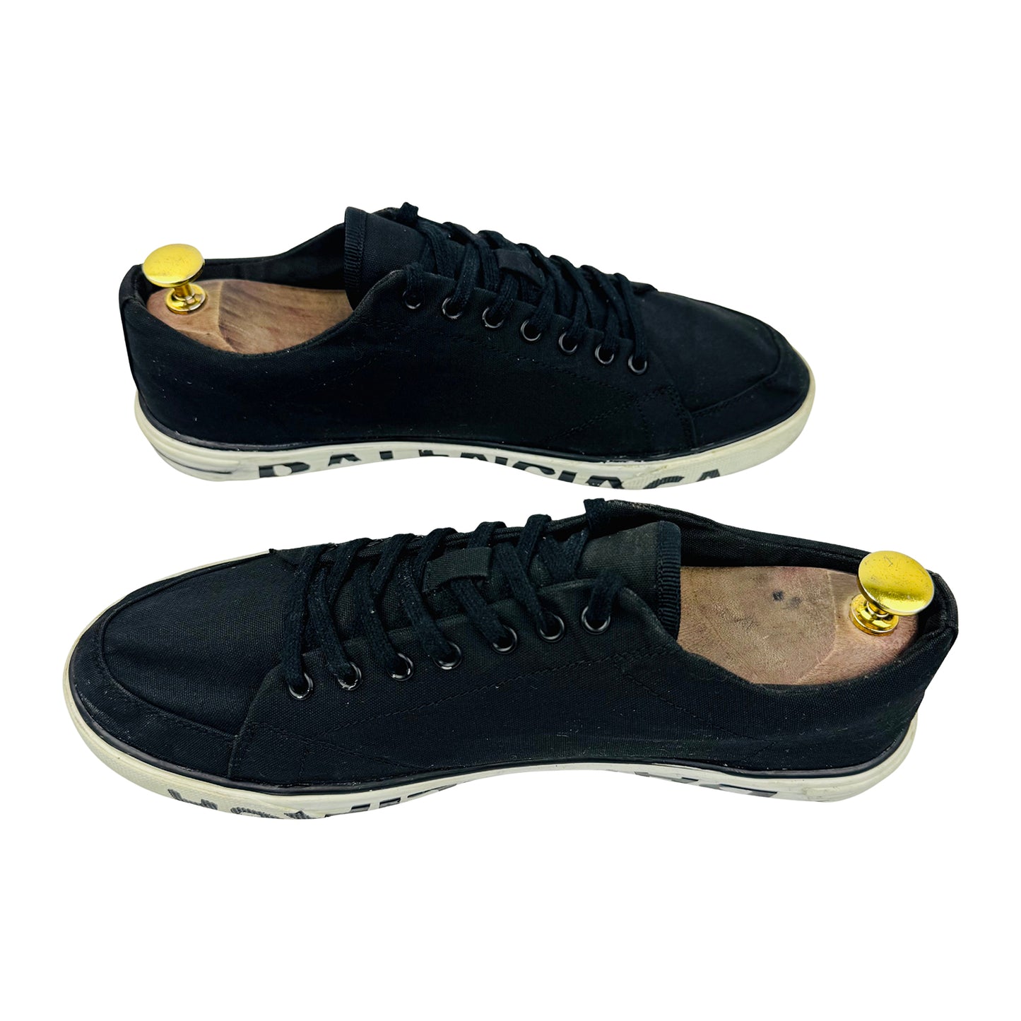 Balenciaga Men's Black Canvas Sneakers (Size 42/42.5)