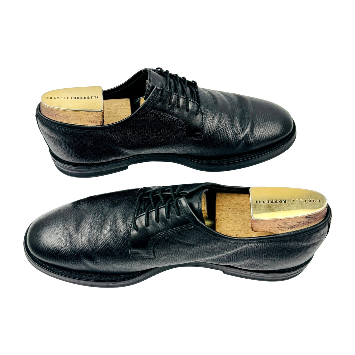Gucci Diamante Black Leather Derby Shoes (Size 43.5)