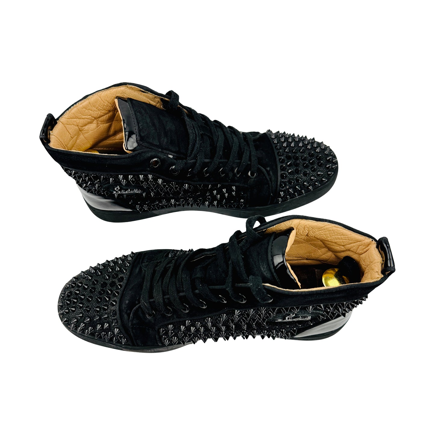 Christian Louboutin Louis Spike Black Sneakers (Size 42.5)