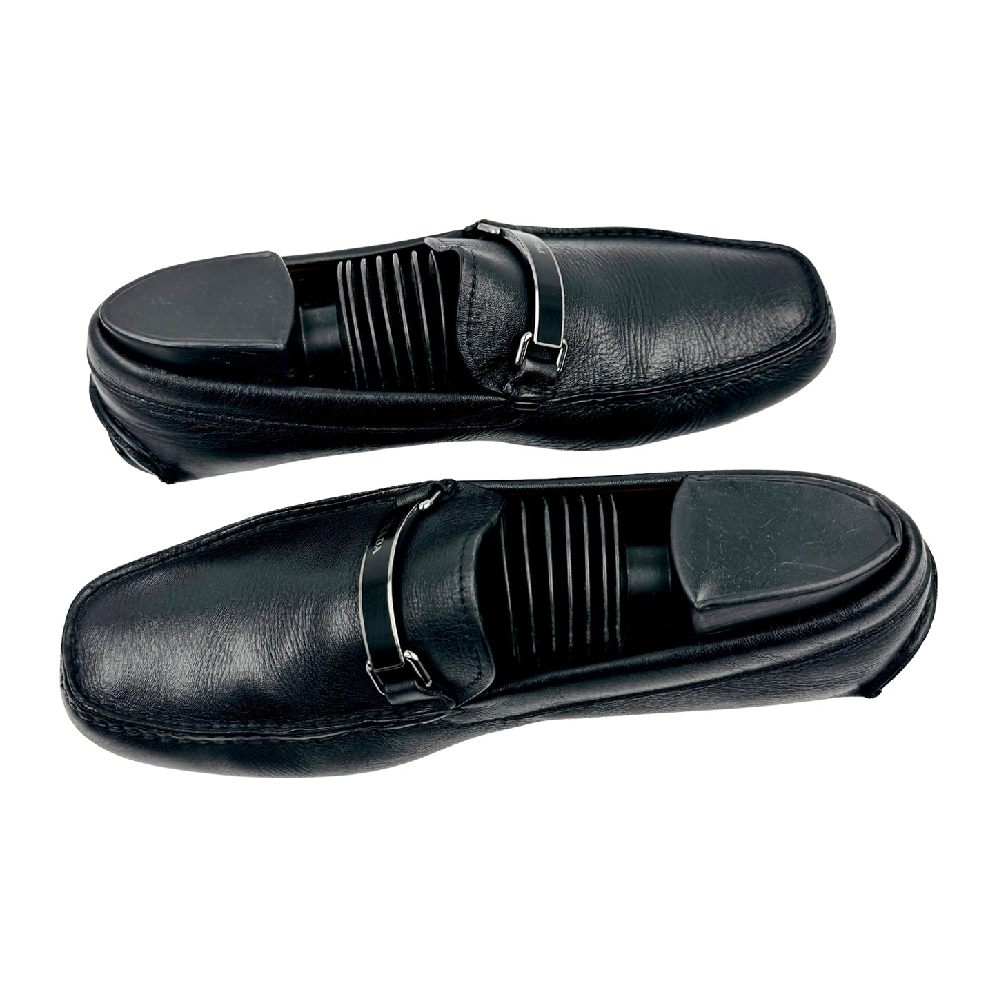 Prada Black Leather Driving Loafers (Size 39/39.5) - 45375221