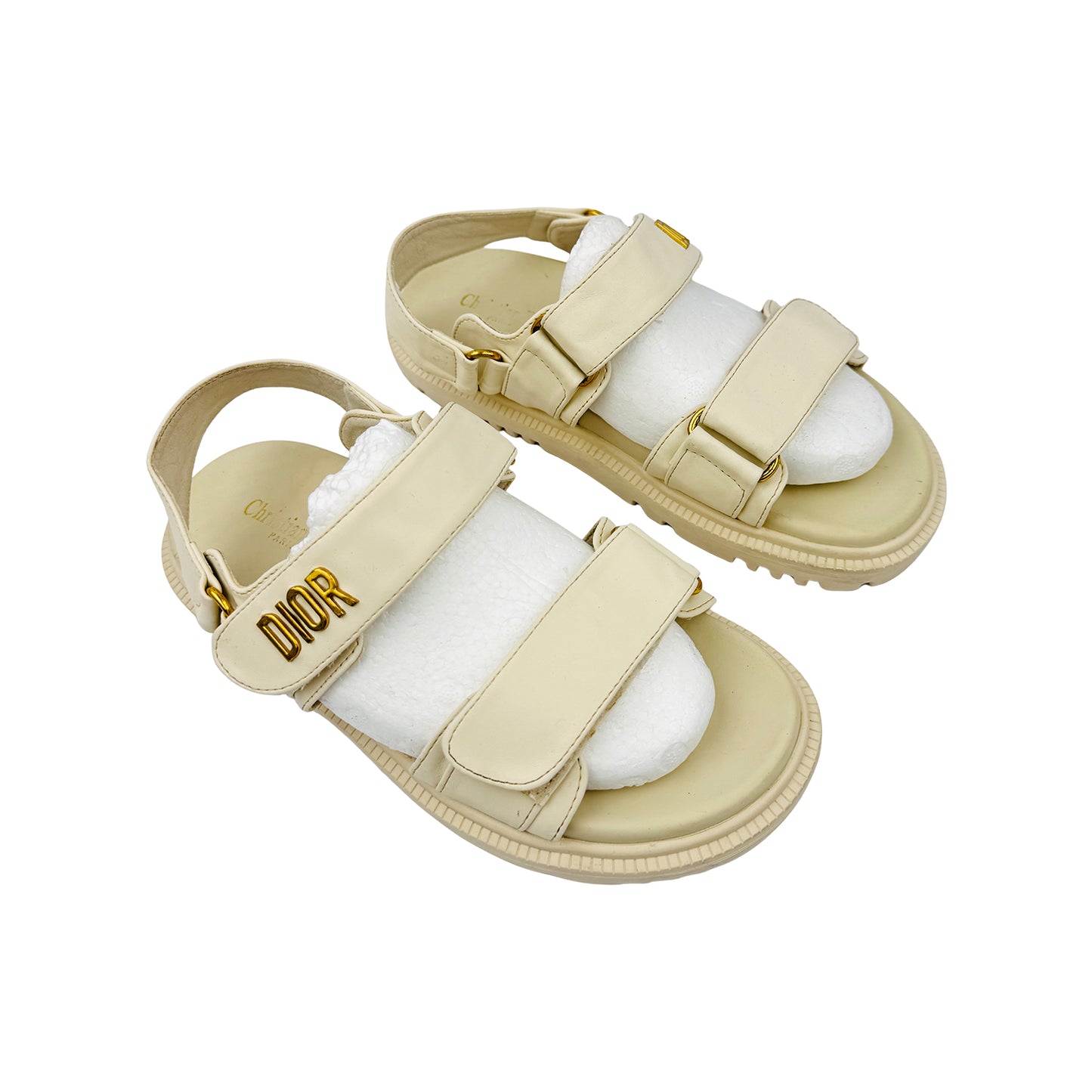 Dior Women's Dioract Beige Sandals (Size 39/40)