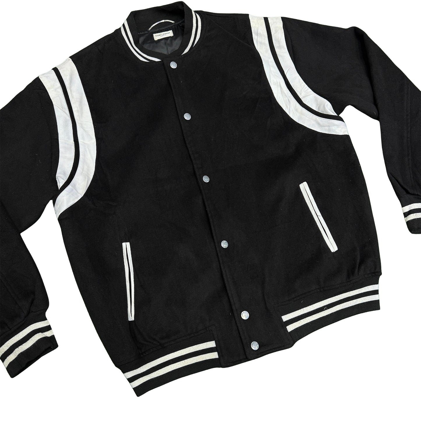 Saint Laurent Men's Varsity 'Black White' Jacket (Size Medium)