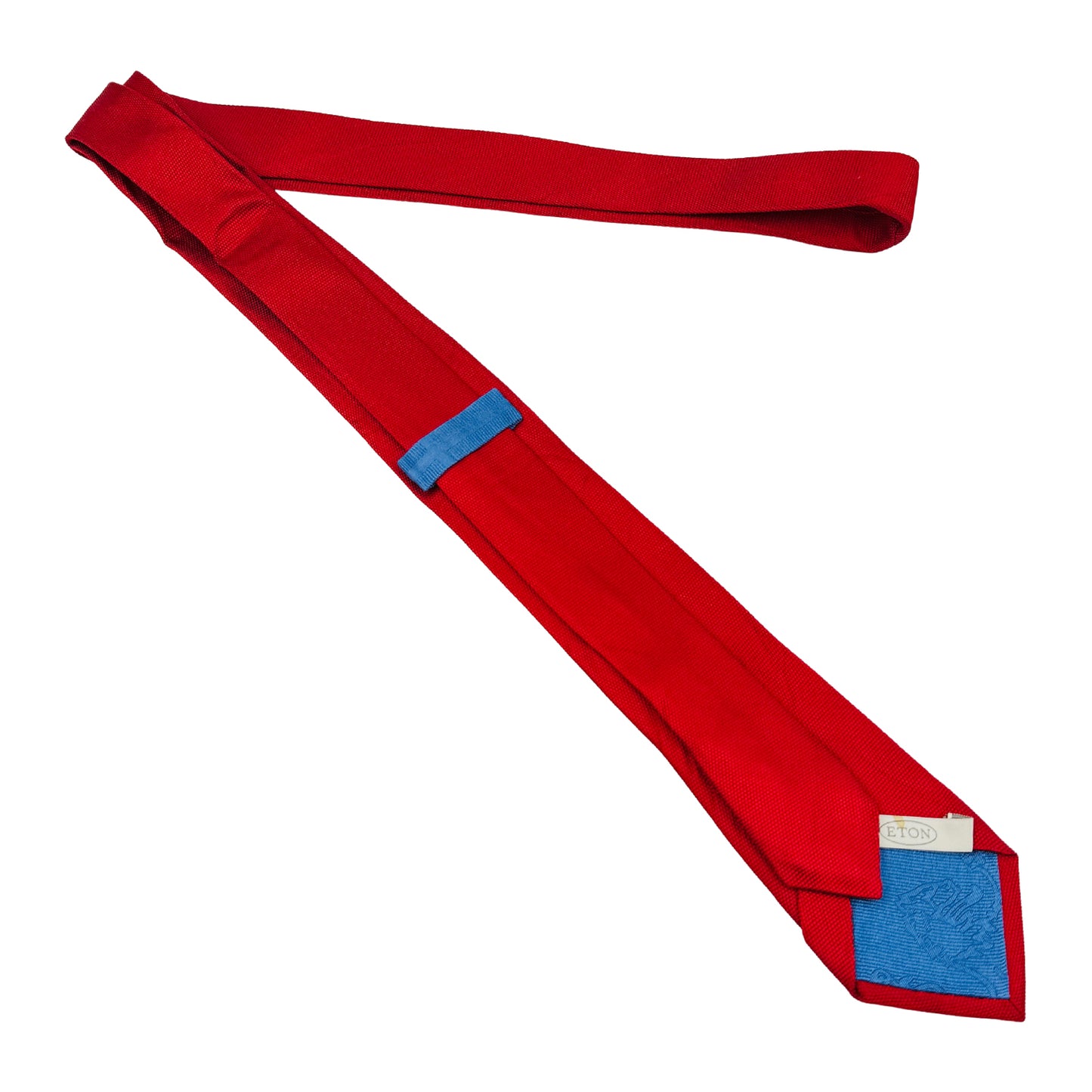Eton Red 'Textured Weave Pattern' Tie (Size Slim Fit)