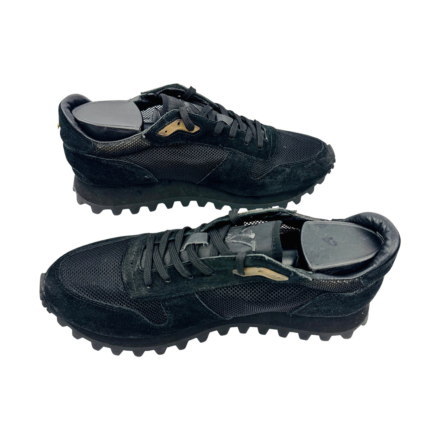 Louis Vuitton Runner Suede & Mesh Black Sneakers (Size 40/40.5)