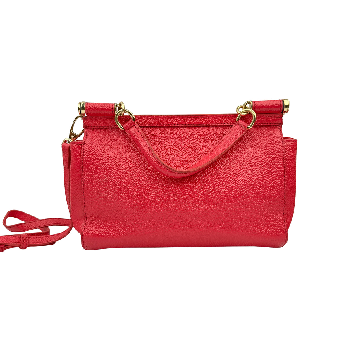 Dolce & Gabbana Sicily 'Fuchsia Pink' Leather Handbag
