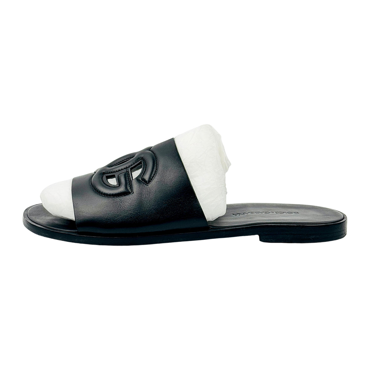 Dolce & Gabbana Calfskin Leather Slides (Size 44/44.5) - A80397A036380999