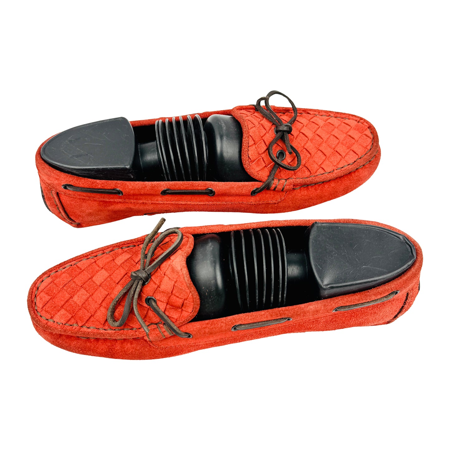 Bottega Veneta Red Intrecciato Loafers (Size 38.5) - 283058