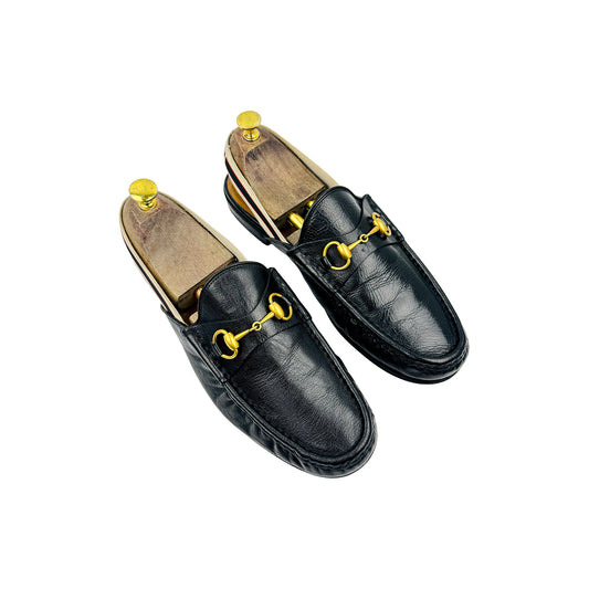 Gucci Leather Horsebit Slingback Slippers (Size 43.5) - 523406