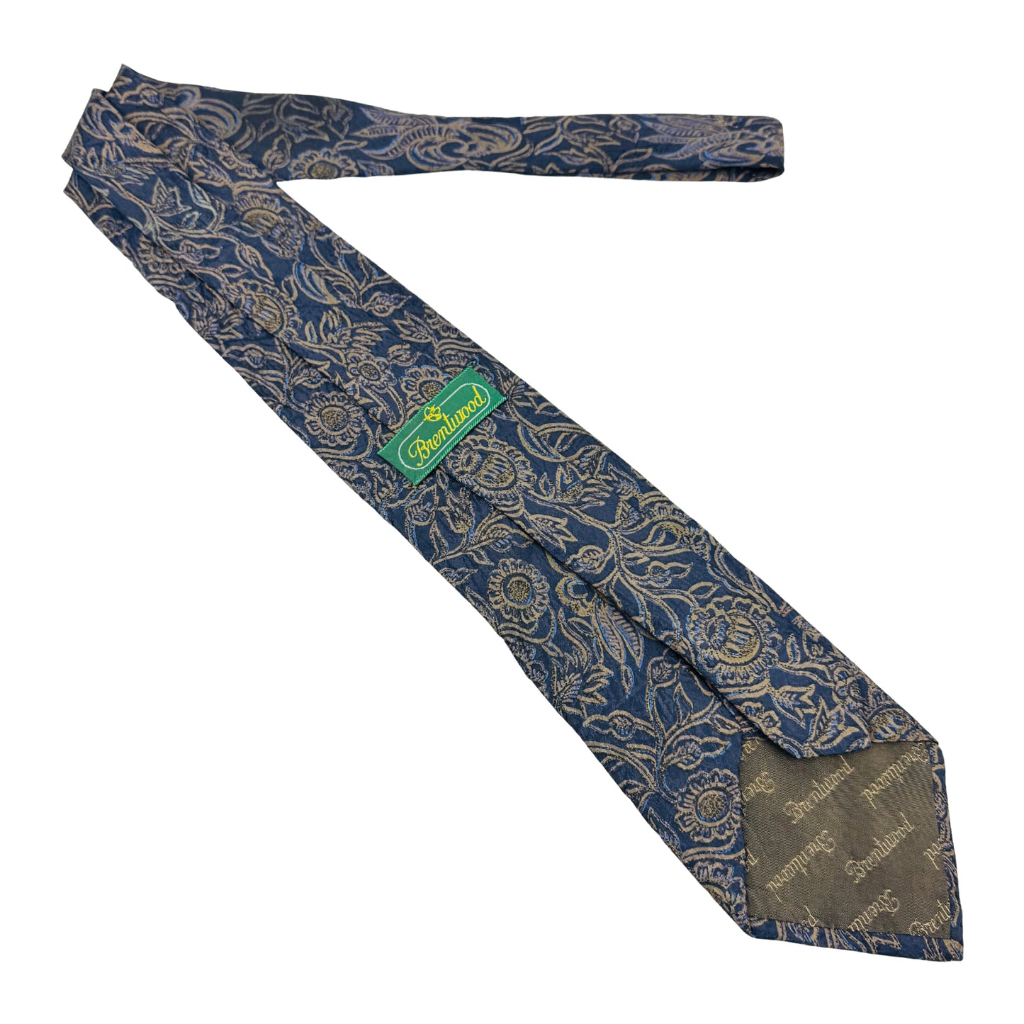 Brentwood Navy 'Floral Paisley Pattern' Tie (Size Regular)