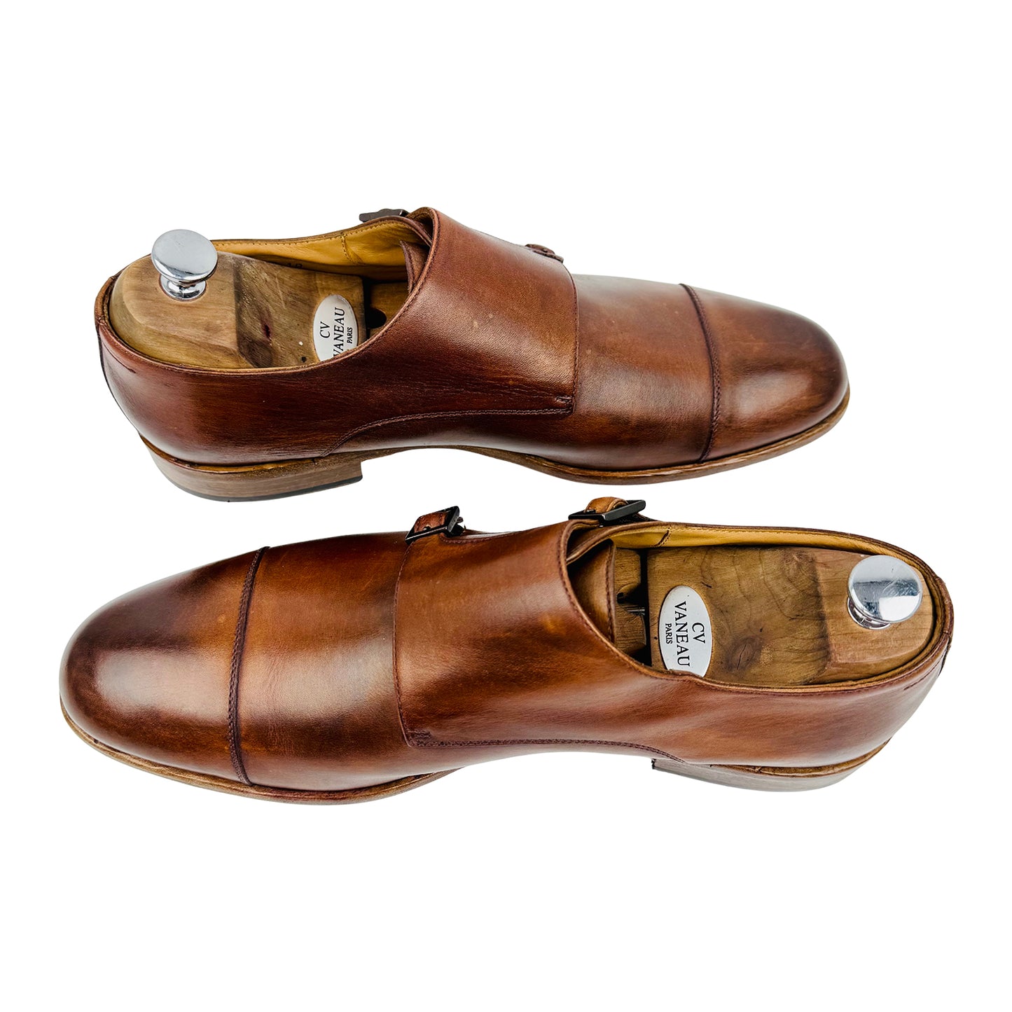 Hugo Boss Men's Brown Monk Strap Leather Shoes (Size 44/44.5)