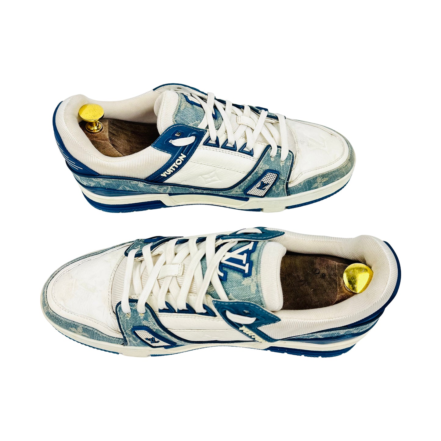 Louis Vuitton 'Blue White' Denim Trainers (Size 42.5) - MS 1212