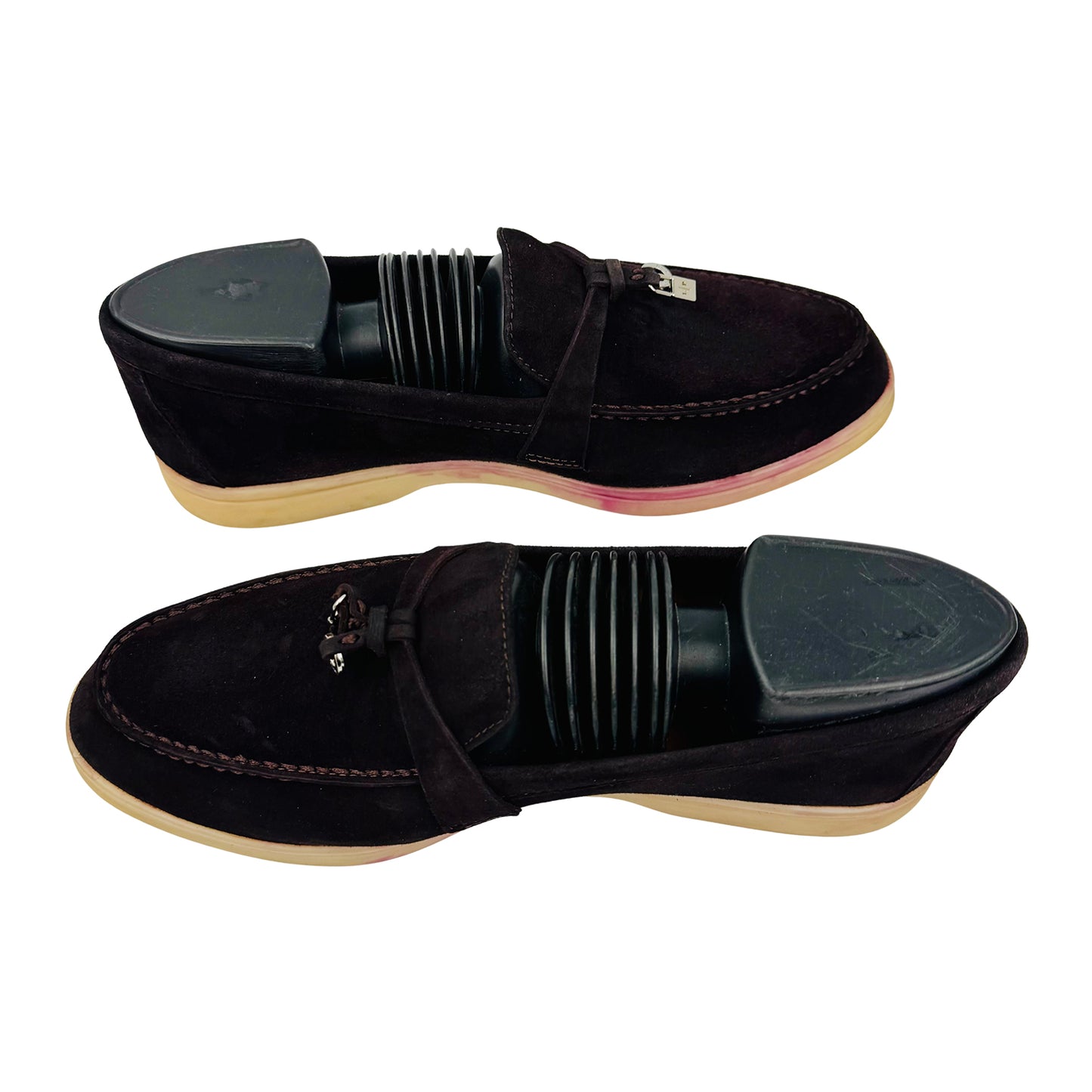 Loro Piana Summer Charms Walk Dark Brown Loafers (Size 36)