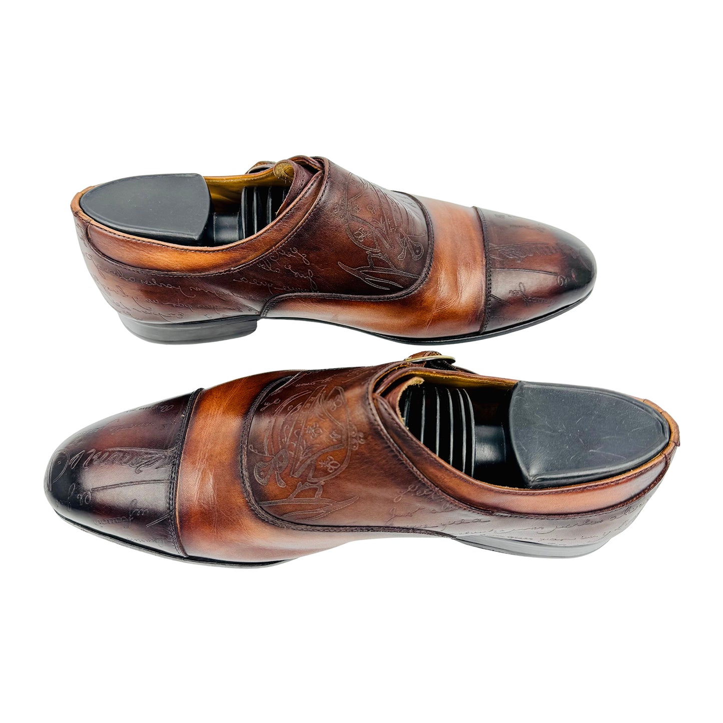 Berluti Scritto 'Brown Patina' Monk Strap Shoes (Size 41)