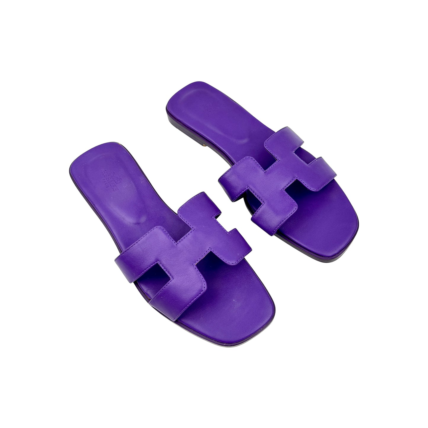 Hermès Women's Oran Purple Sandal Slippers (Size 39)