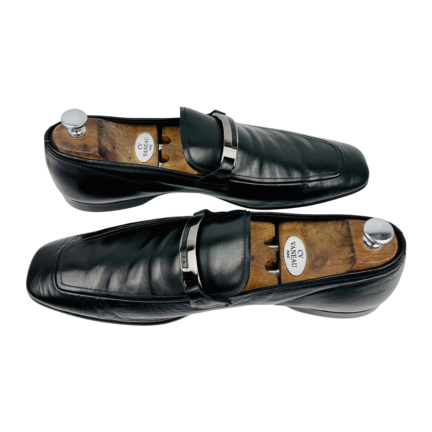 Prada Men's Black Leather Italian Loafers (Size 46)