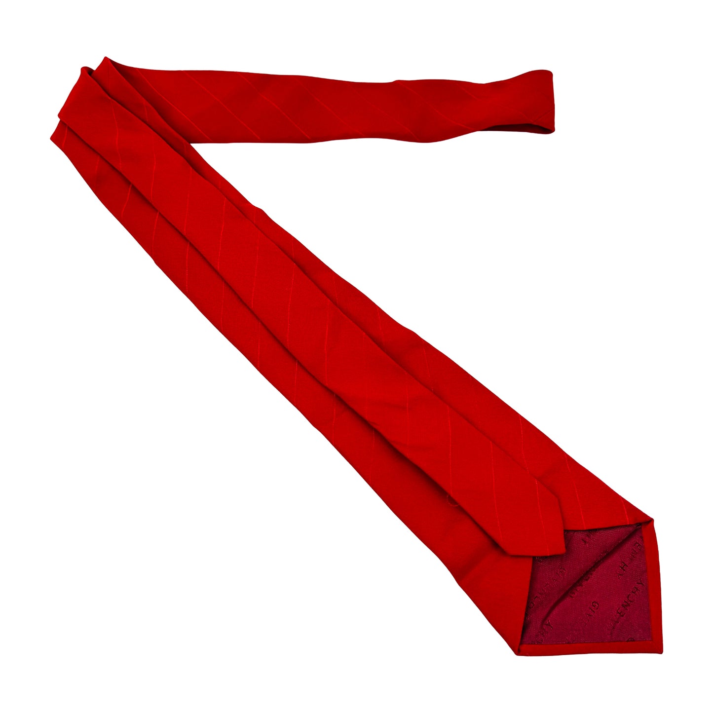 Givenchy Bright Red 'Diagonal Stripe Pattern' Tie (Size Regular)