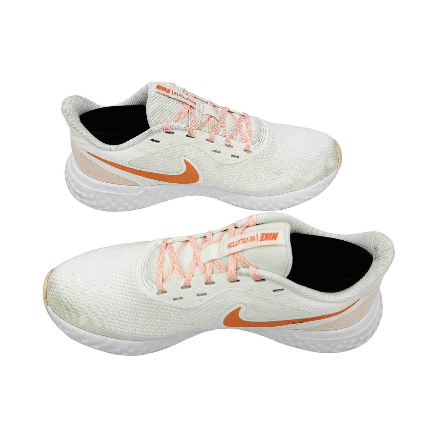 Nike Revolution 5 'White Orange Pearl' Shoes (Size 39) - BQ3207-109