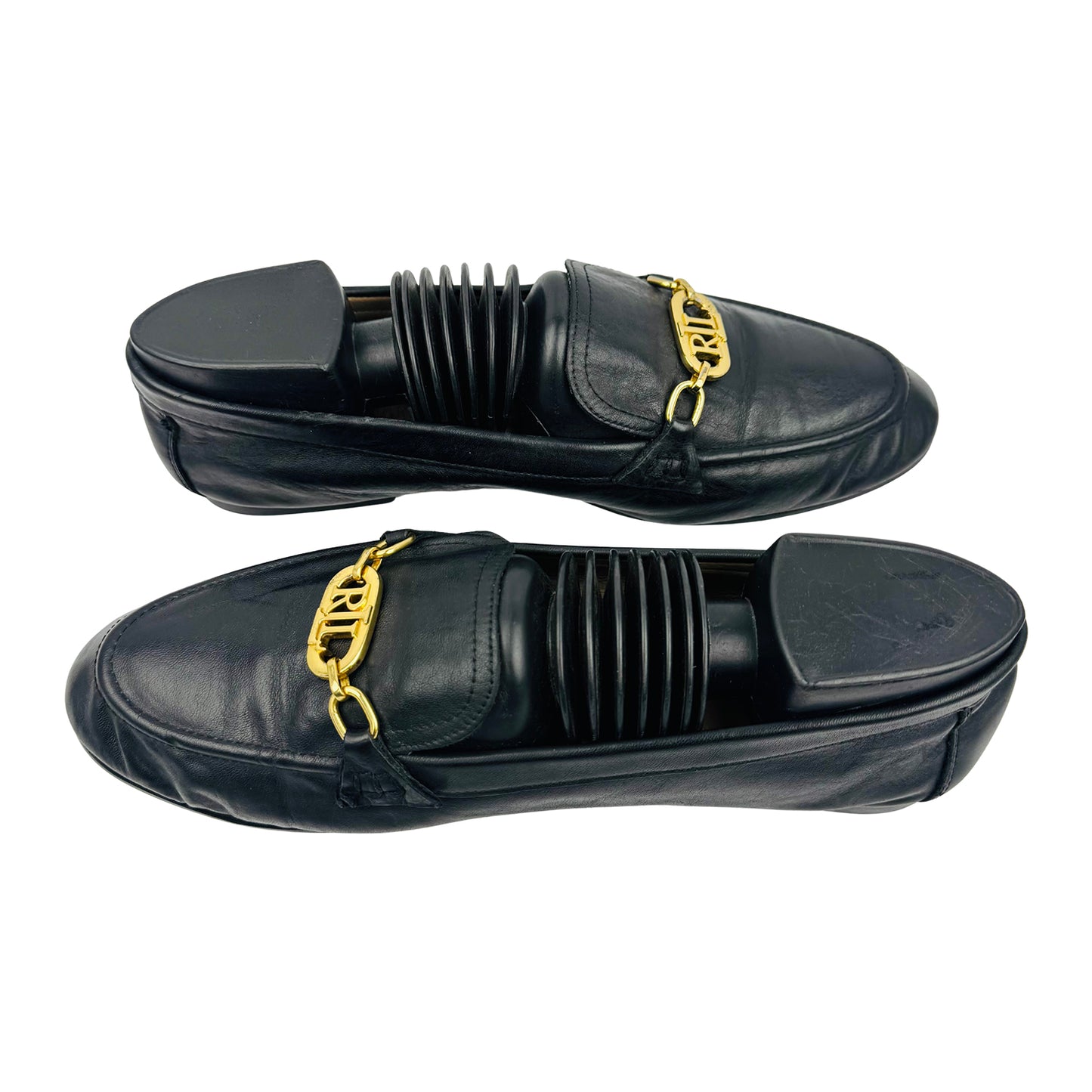 Ralph Lauren Black Averi Nappa Loafers (Size 40)