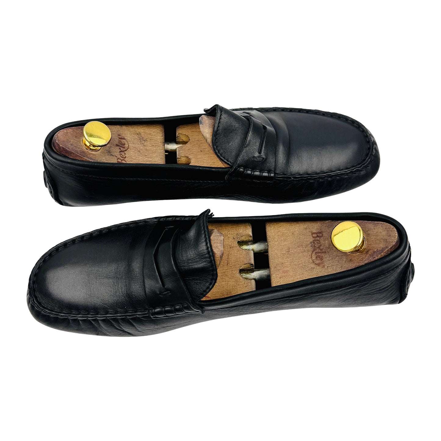 Armani Men's Black Leather Loafers (Size 43/43.5)