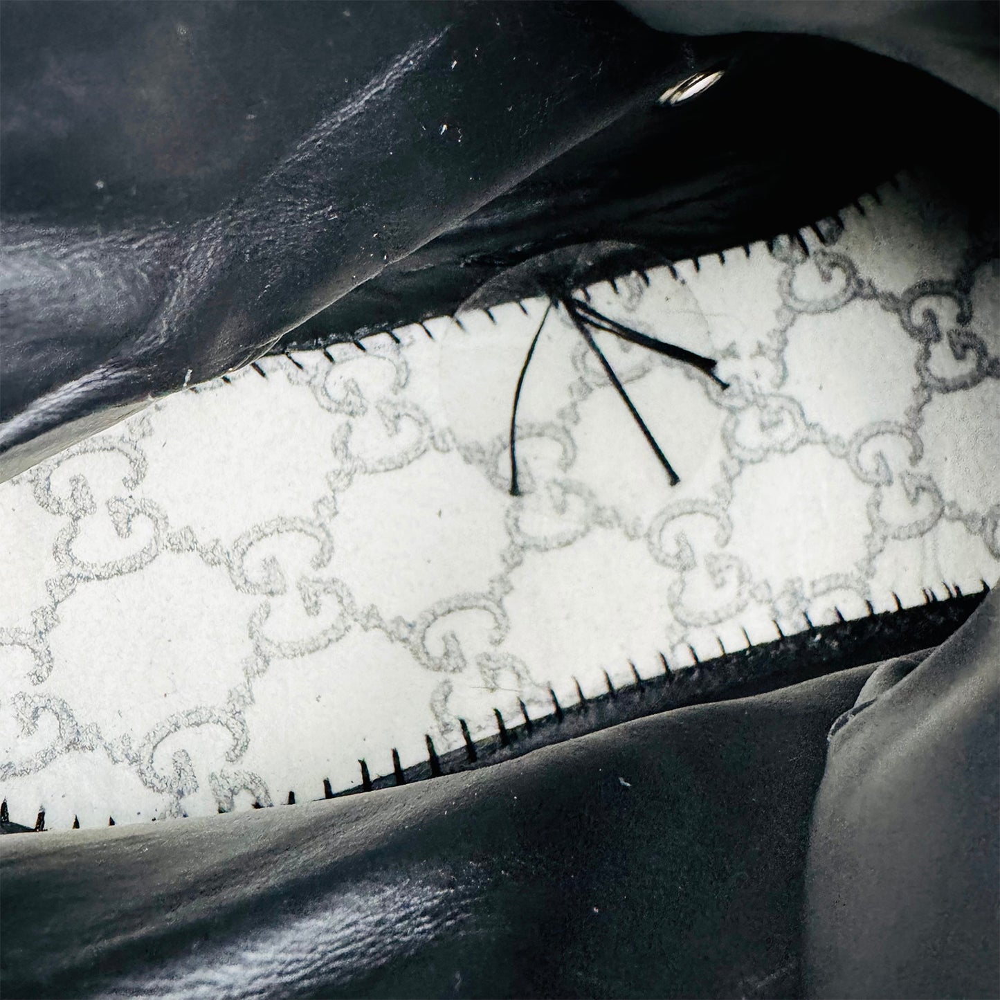 Gucci Men's Black GG Canvas Sneakers (Size 39/39.5)