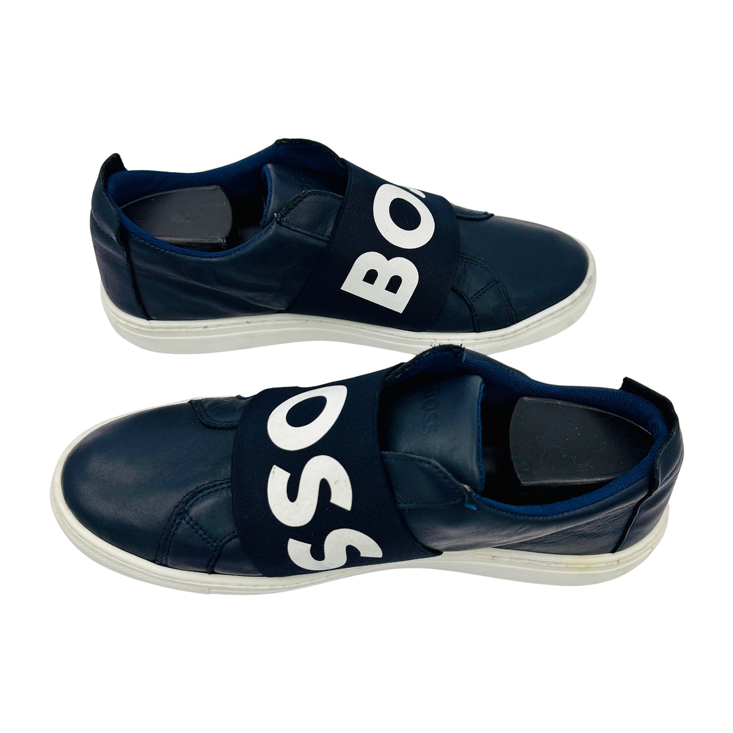 Hugo Boss Logo-Elastic Navy Slipon Shoes (Size 41)