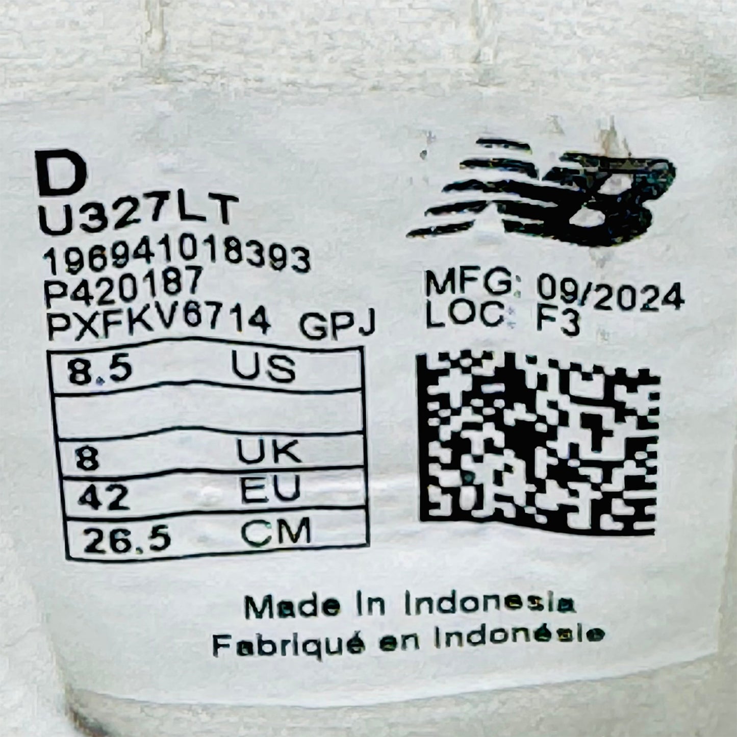 New Balance 327 'Moonbeam' Shoes (Size 42) - U327LT