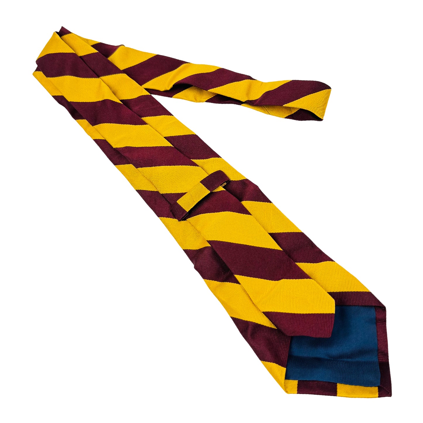 Ralph Lauren Polo Mustard Yellow 'Maroon Stripes' Tie (Size Regular)