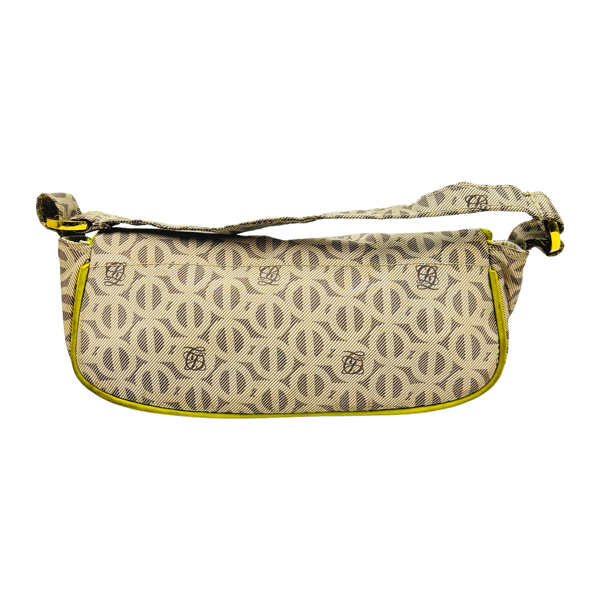 Bean Pole Beige Monogram Flap Shoulder Bag