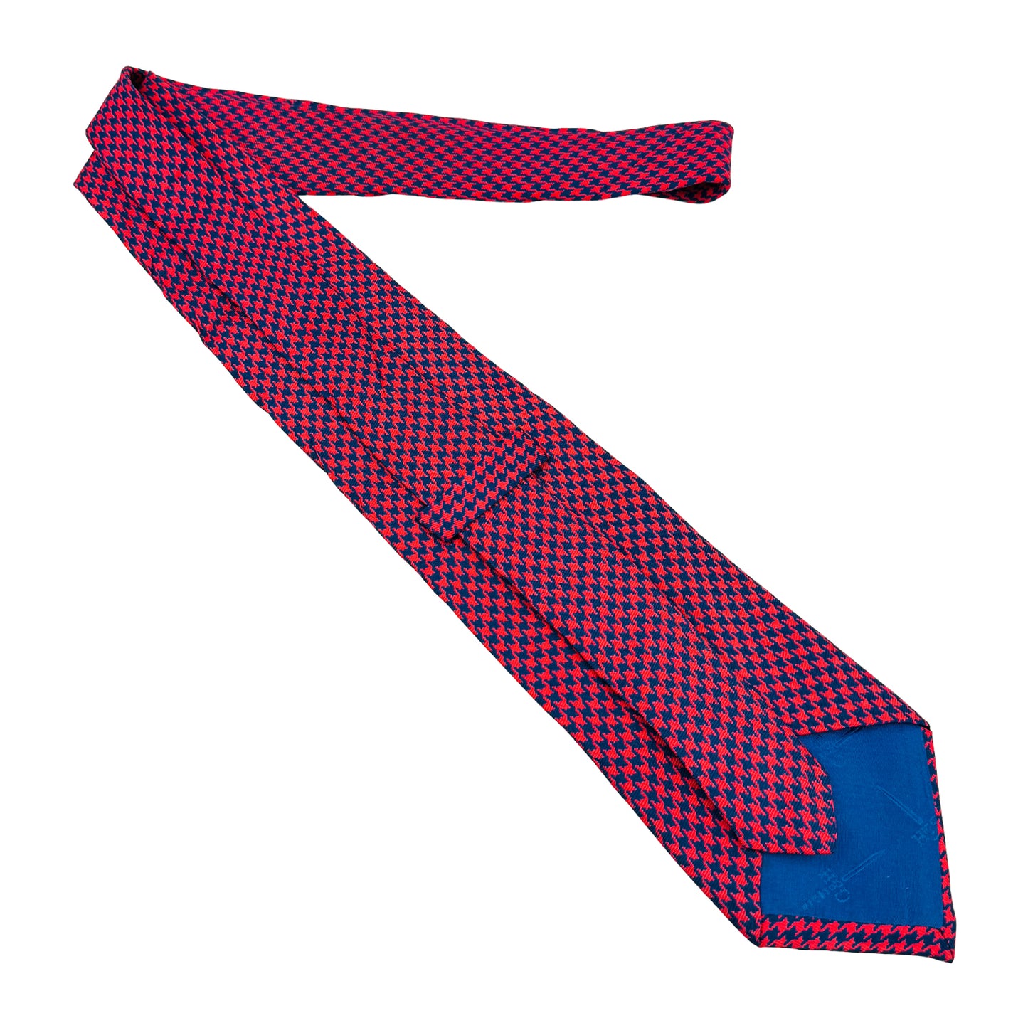 Gieves & Hawkes Red 'Houndstooth Pattern' Tie (Size Regular)