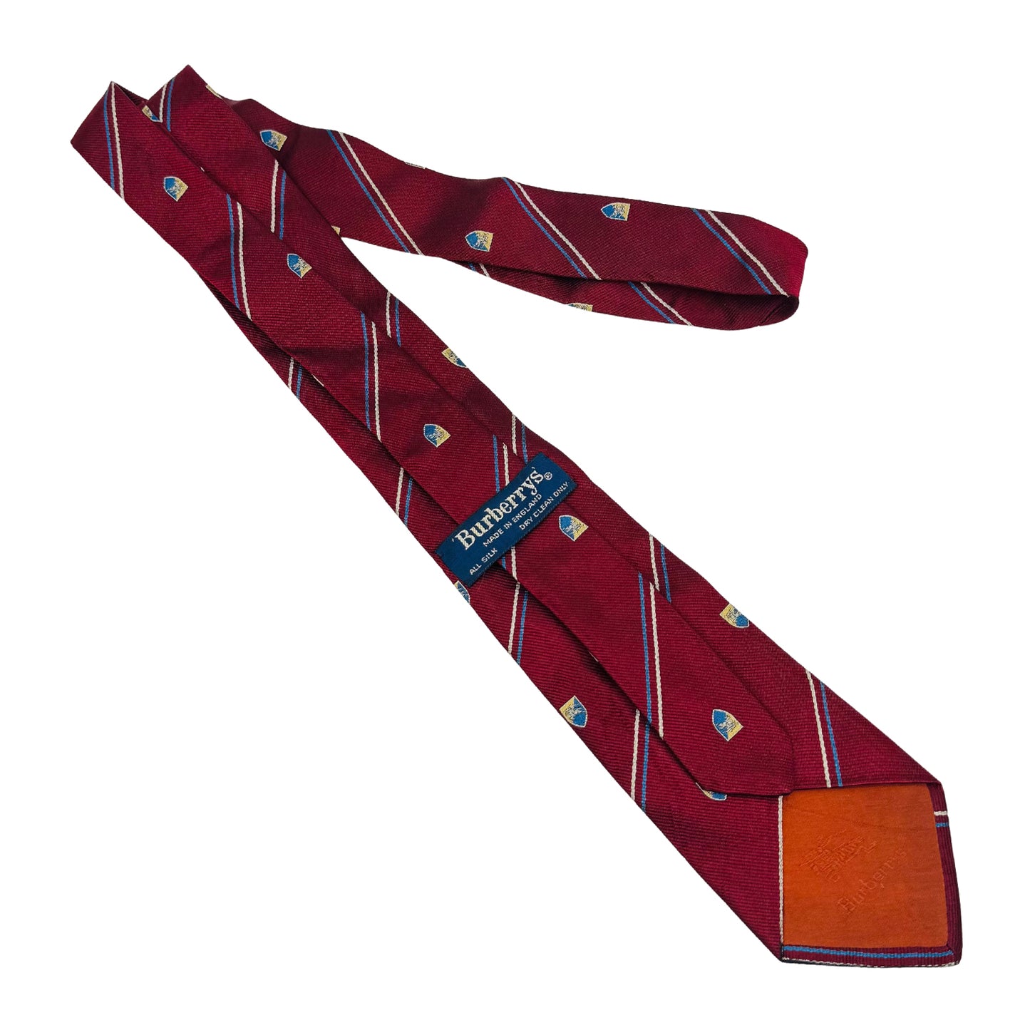 Burberry Burgundy Red Silk Tie (Size Slim Fit)